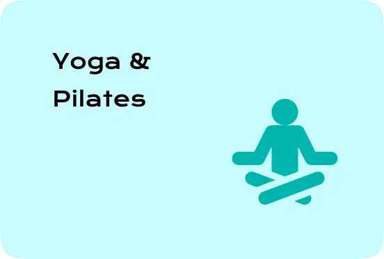 Yoga and Pilates gear including mats, blocks, and straps for effective wellness practices.